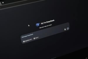 AI Chat Interface on Dark Screen
