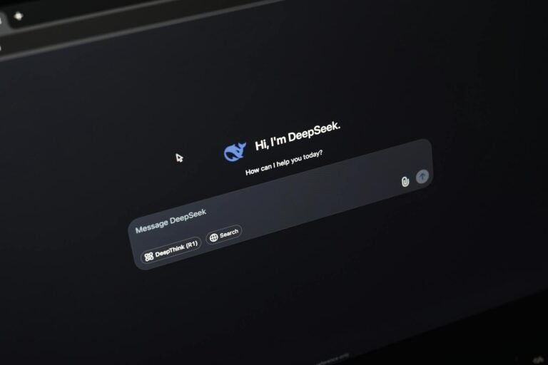 AI Chat Interface on Dark Screen